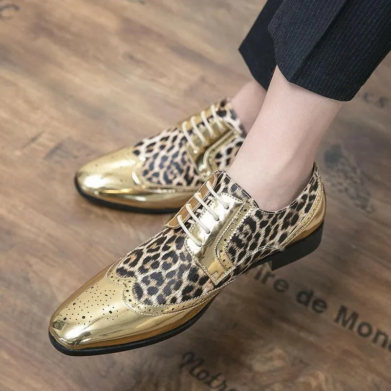 Stylish Silver Patent Leopard Print Shoes for a Bold Look