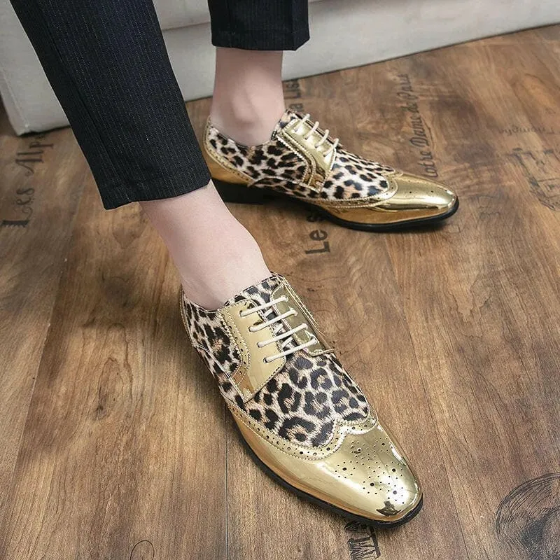 Stylish Silver Patent Leopard Print Shoes for a Bold Look