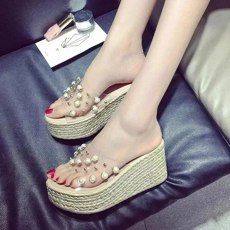 Summer Korean Style Thick-soled Wedge Slippers