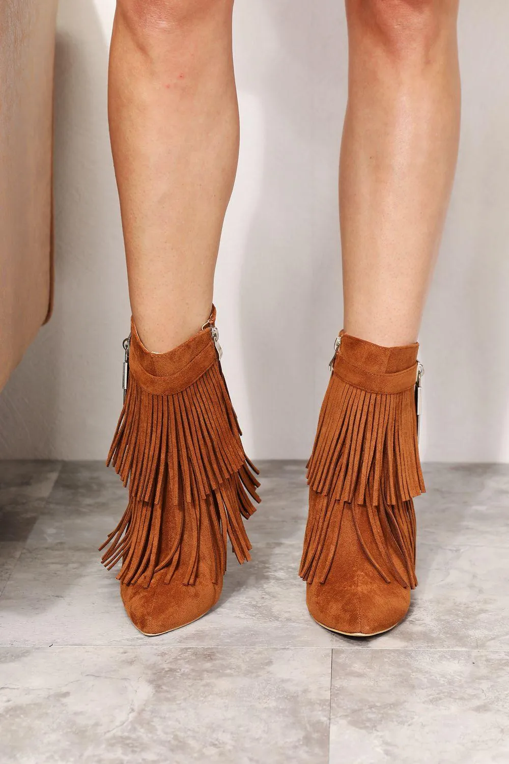 Tassel Wedge Heel Ankle Boots