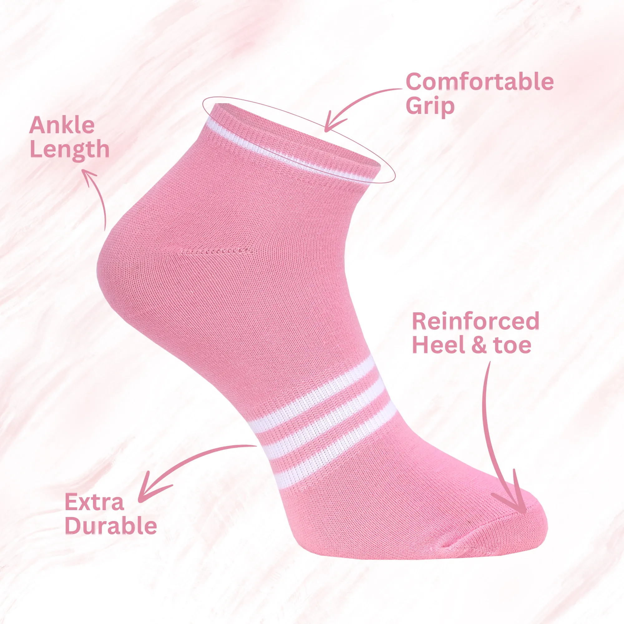 Three Way Strips Socks for women | Pack Of 6