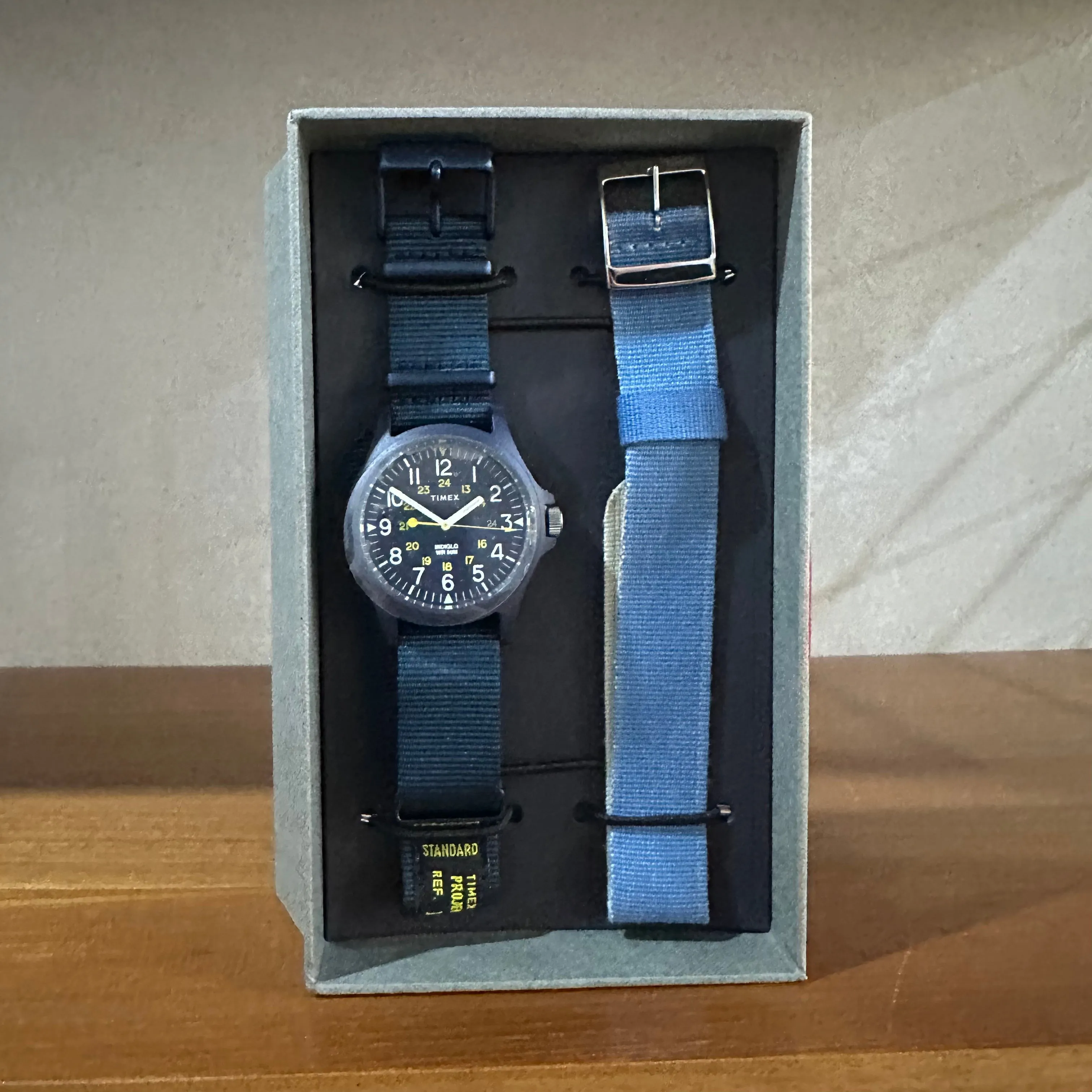 Timex Expedition Arcadia Watch - 40mm - Blue Face Twin Strap Navy & Blue