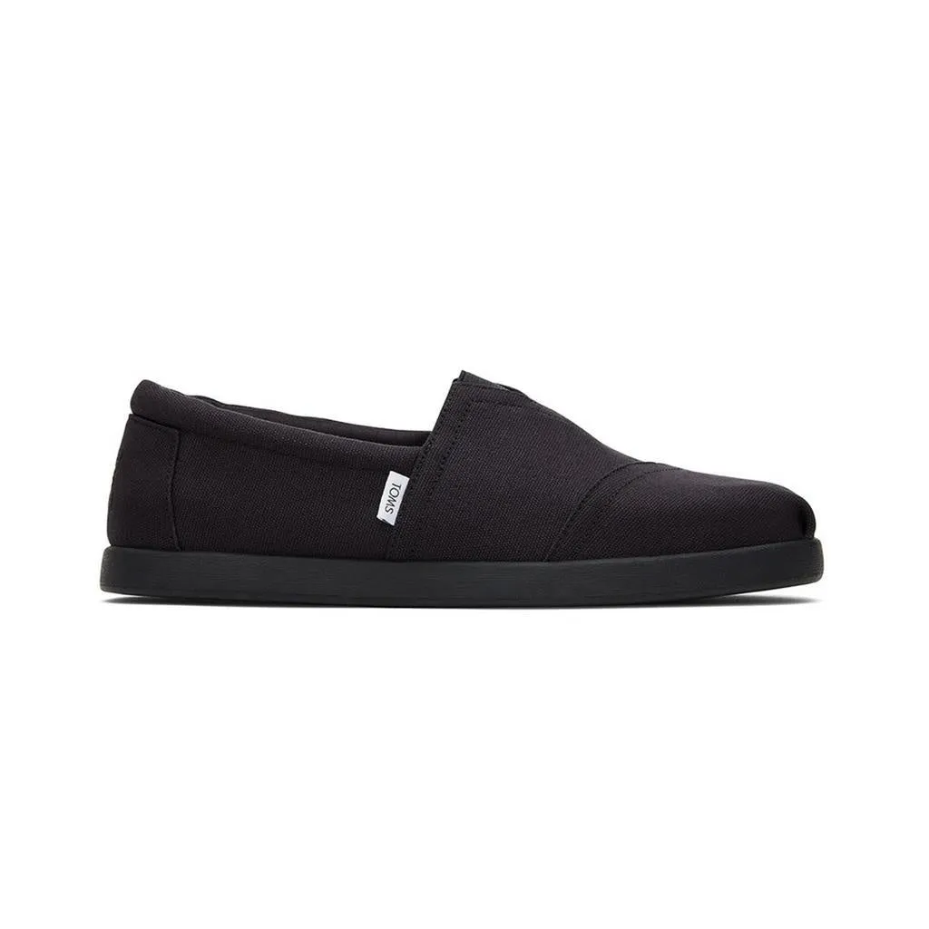 TOMS Espadrille Alpargata Forward Men - Black/Black Recycled Cotton Canvas