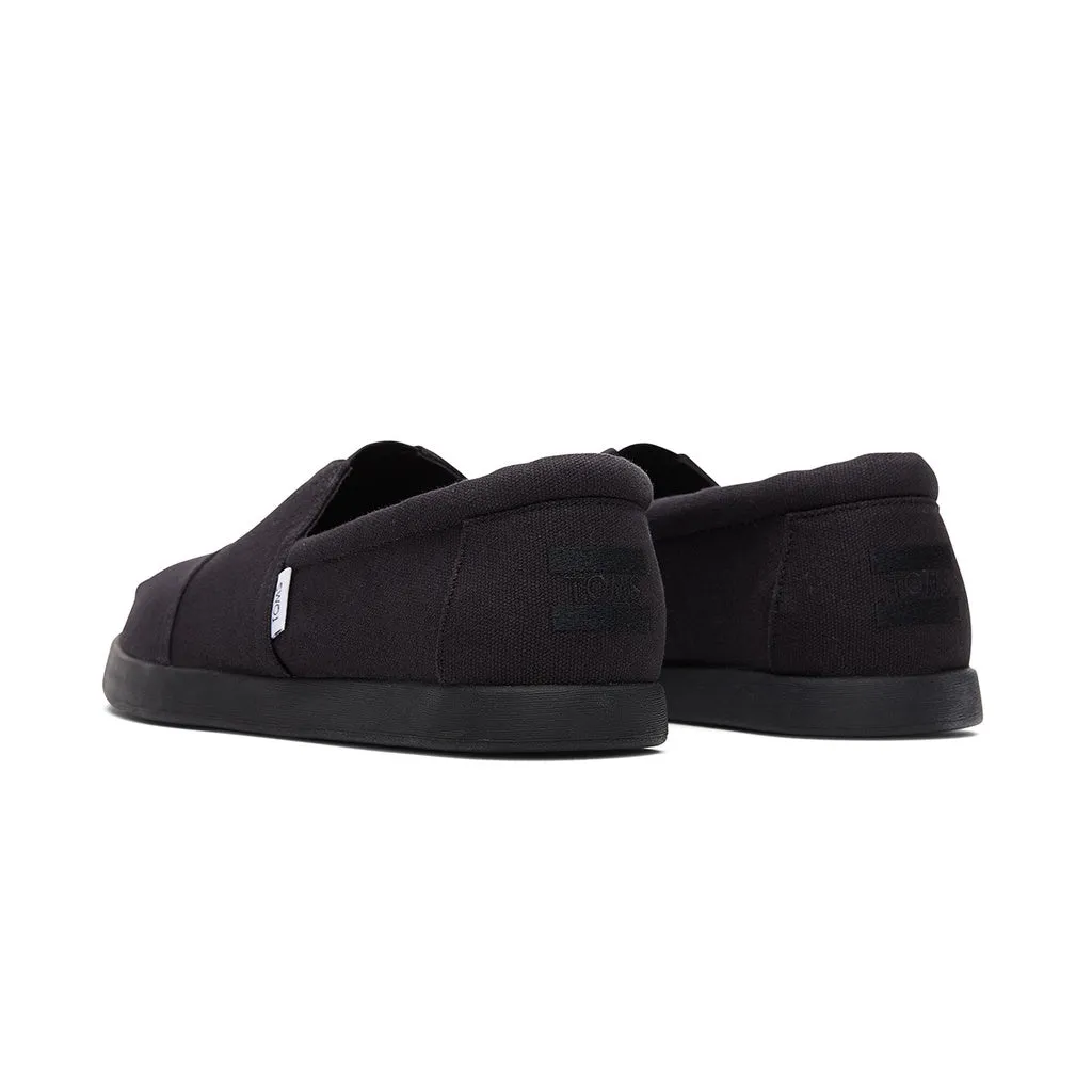 TOMS Espadrille Alpargata Forward Men - Black/Black Recycled Cotton Canvas