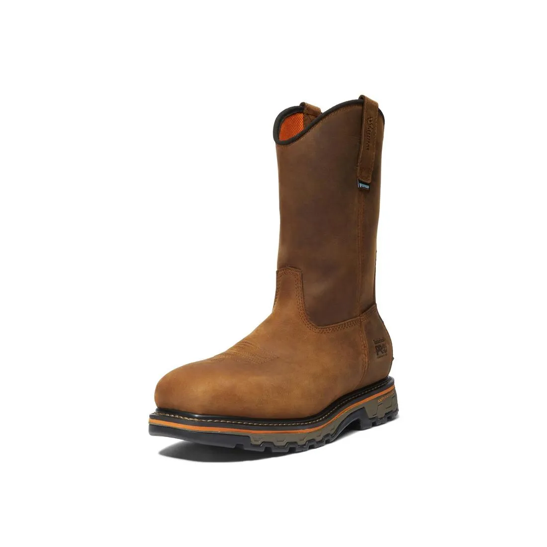 True Grit Composite-Toe Waterproof Pull-on Work Boot Brown