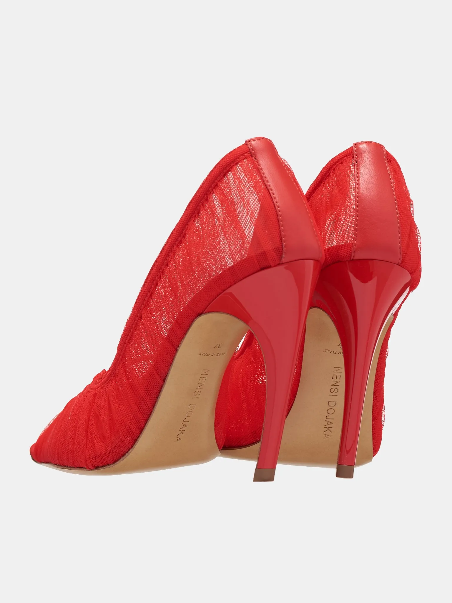 Tulle Stiletto Pumps (ND41010A-18001-RED)