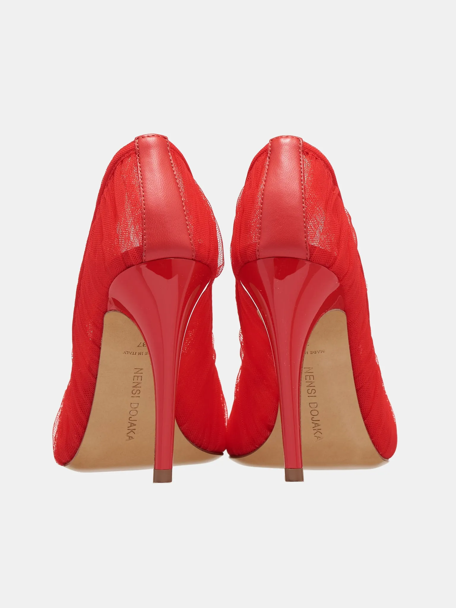 Tulle Stiletto Pumps (ND41010A-18001-RED)