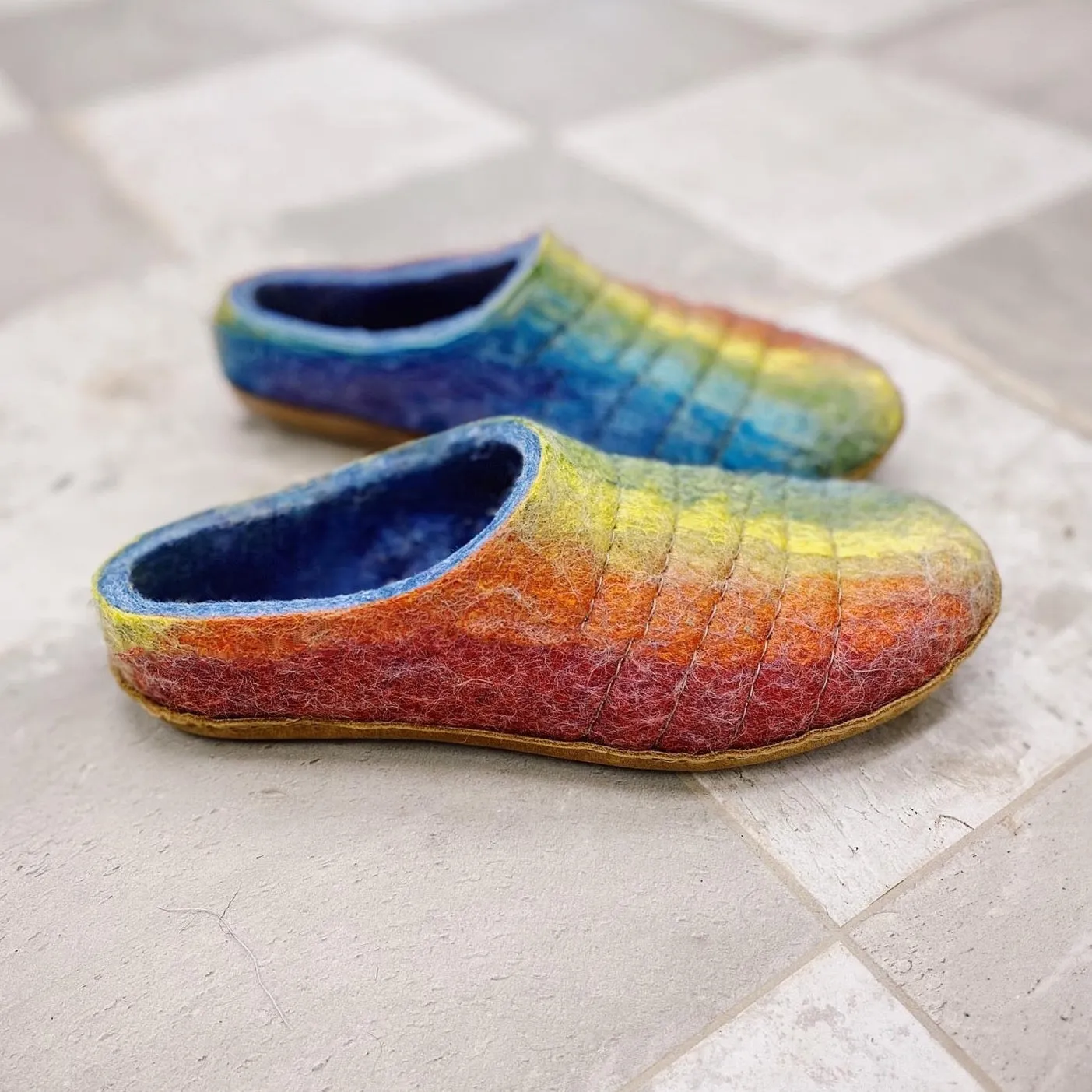 Turquoise - Rainbow COCOON Clogs for Women