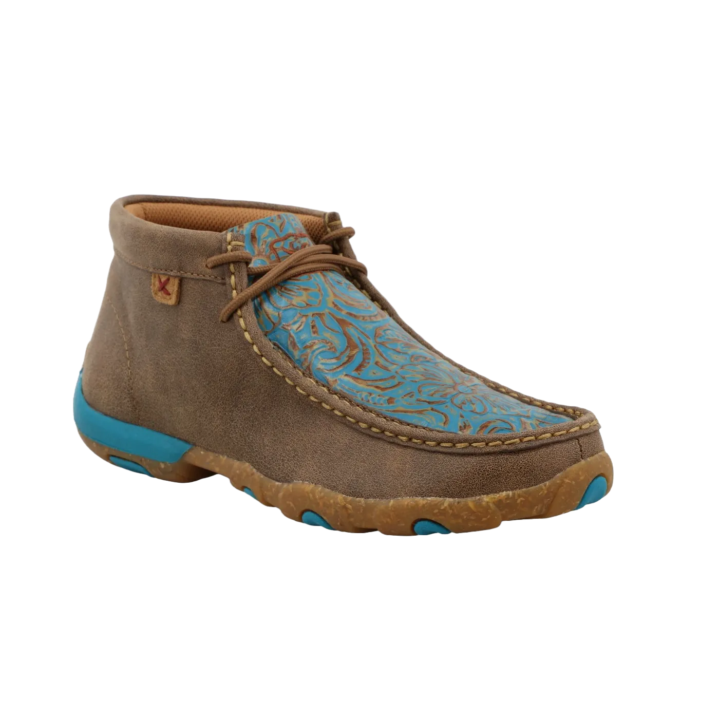 Twisted X Ladies Chukka Driving Moc Bomber & Turquoise Shoes WDM0148