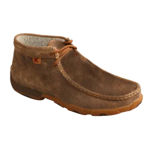 Twisted X Ladies Chukka Driving Moc Brown Bomber Shoes WDM0154