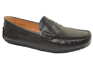 Umi 20047 100% Leather and Lining Boy's Loafer Shoes - Driving Penny - Black, Man-made Outsole