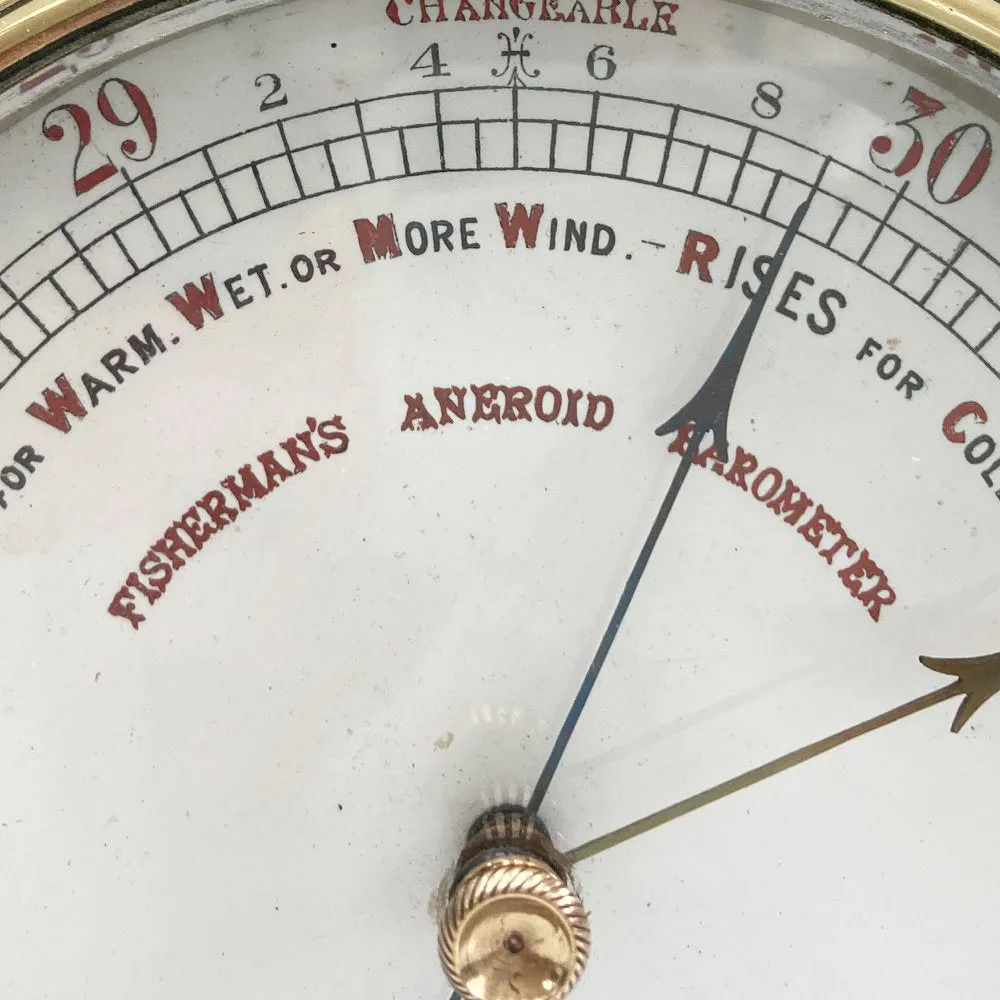 Victorian RNLI Fishermans Aneroid Barometer by Negretti & Zambra London - N0 2608