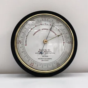 Victorian RNLI Fishermans Aneroid Barometer by Negretti & Zambra London - N0 2608