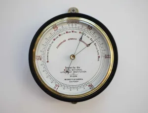 Victorian RNLI Fishermans Aneroid Barometer by Negretti & Zambra London - No 1694