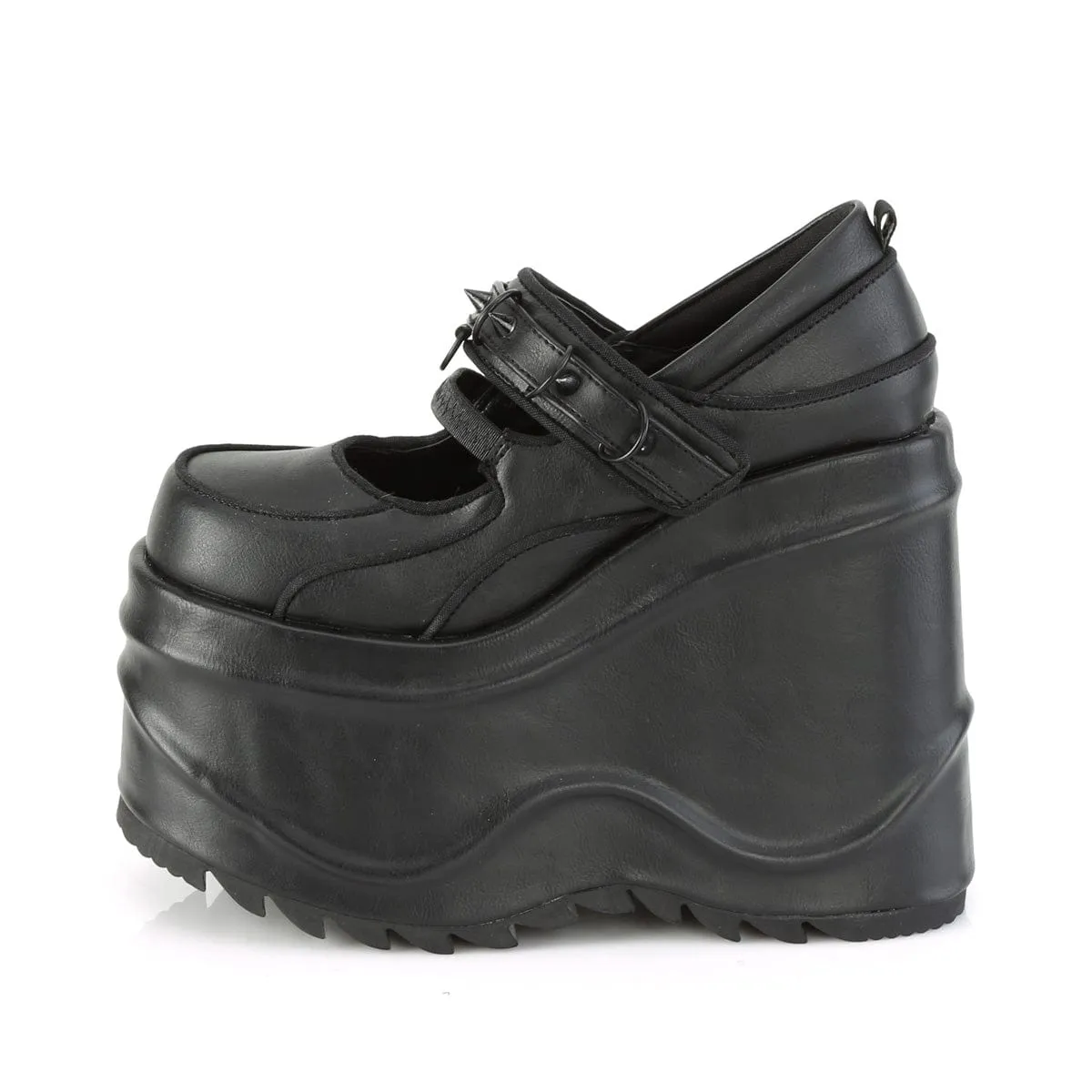 WAVE-48 Black Vegan Leather