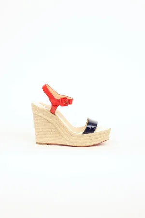 White, Navy & Red Spachica Wedge