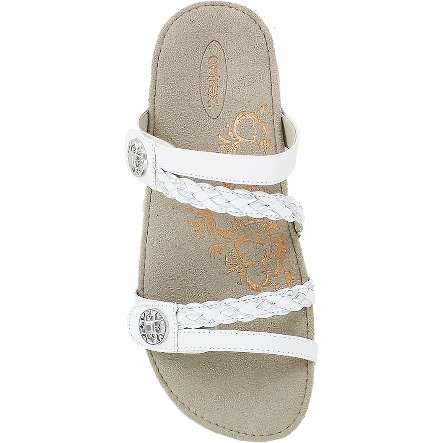 Women's Aetrex Janey White Leather