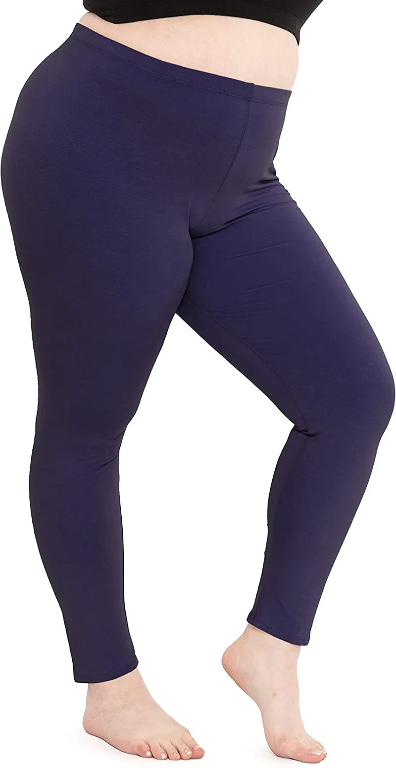 Women's Cotton Plus Size Leggings | Stretchy | X-Large - 7X | Made in The USA