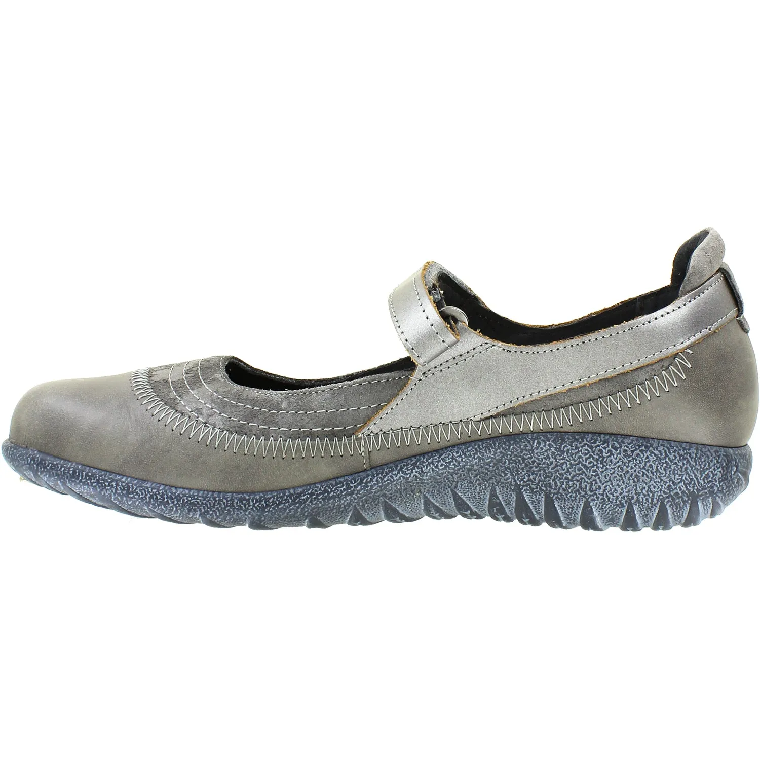 Women's Naot Kirei Foggy Grey/Grey Marble/Mirror Leather/Suede