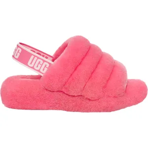 Women's UGG Fluff Yeah Slide Pink Rose Sheepskin