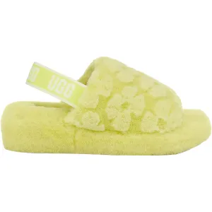 Women's UGG Fluff Yeah Slide Poppy Pollen Sheepskin