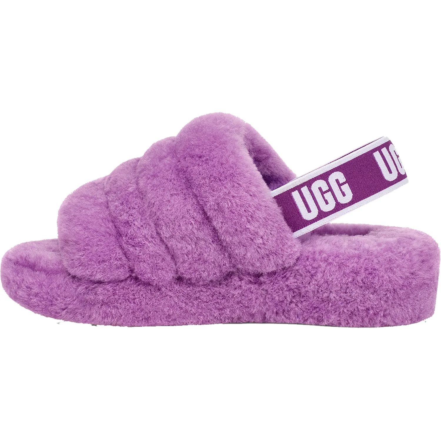 Women's UGG Fluff Yeah Slide Purple Sky Sheepskin