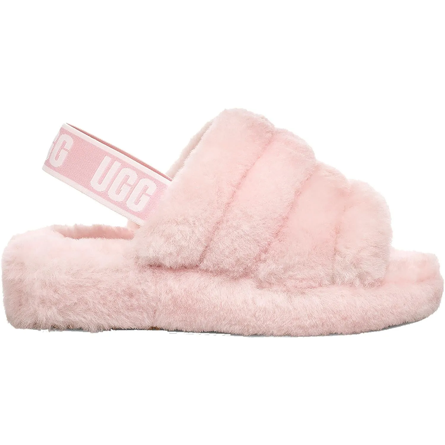 Women's UGG Fluff Yeah Slide Seashell Pink Sheepskin