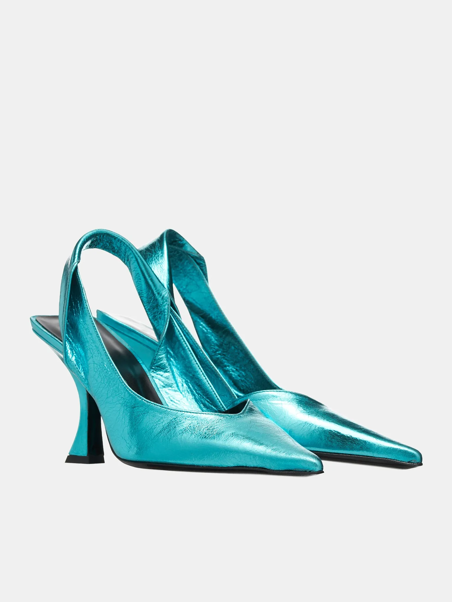 Yasha Heels (YASHA-METALLIC-LEATHER-AQUAMAR)