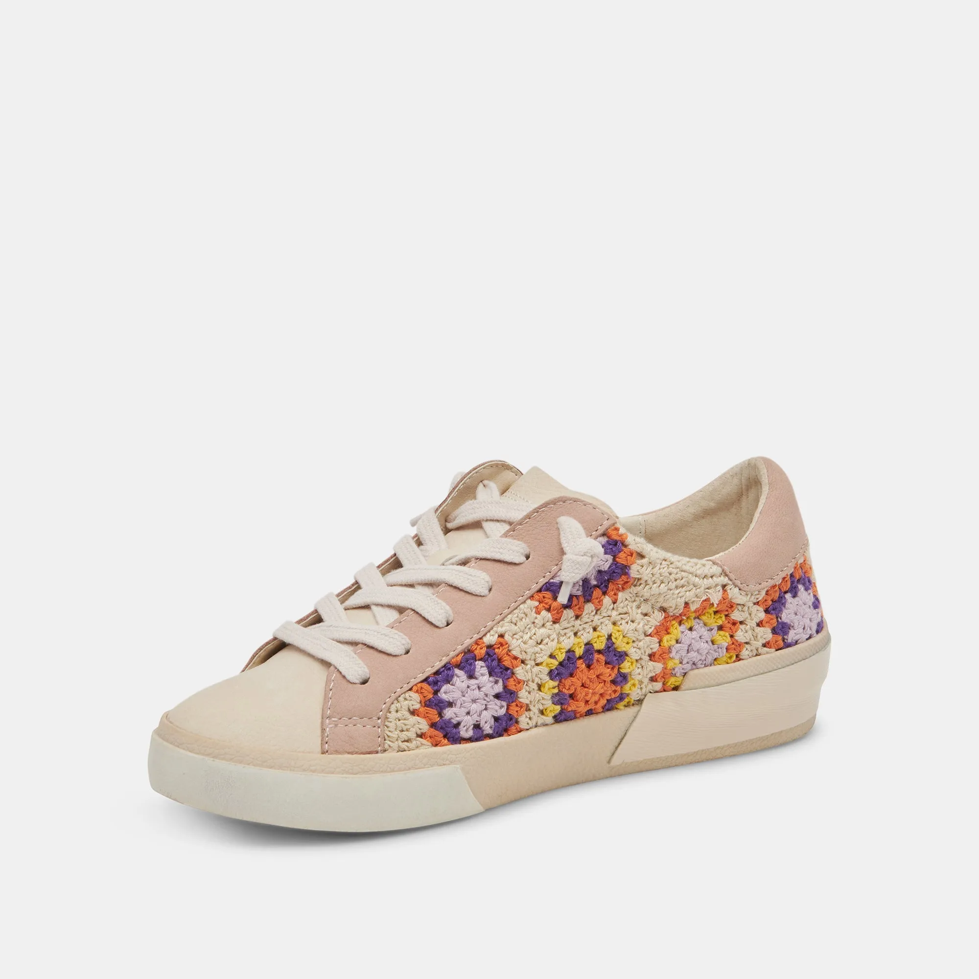 ZINA CROCHET SNEAKERS PURPLE FLORAL CROCHET