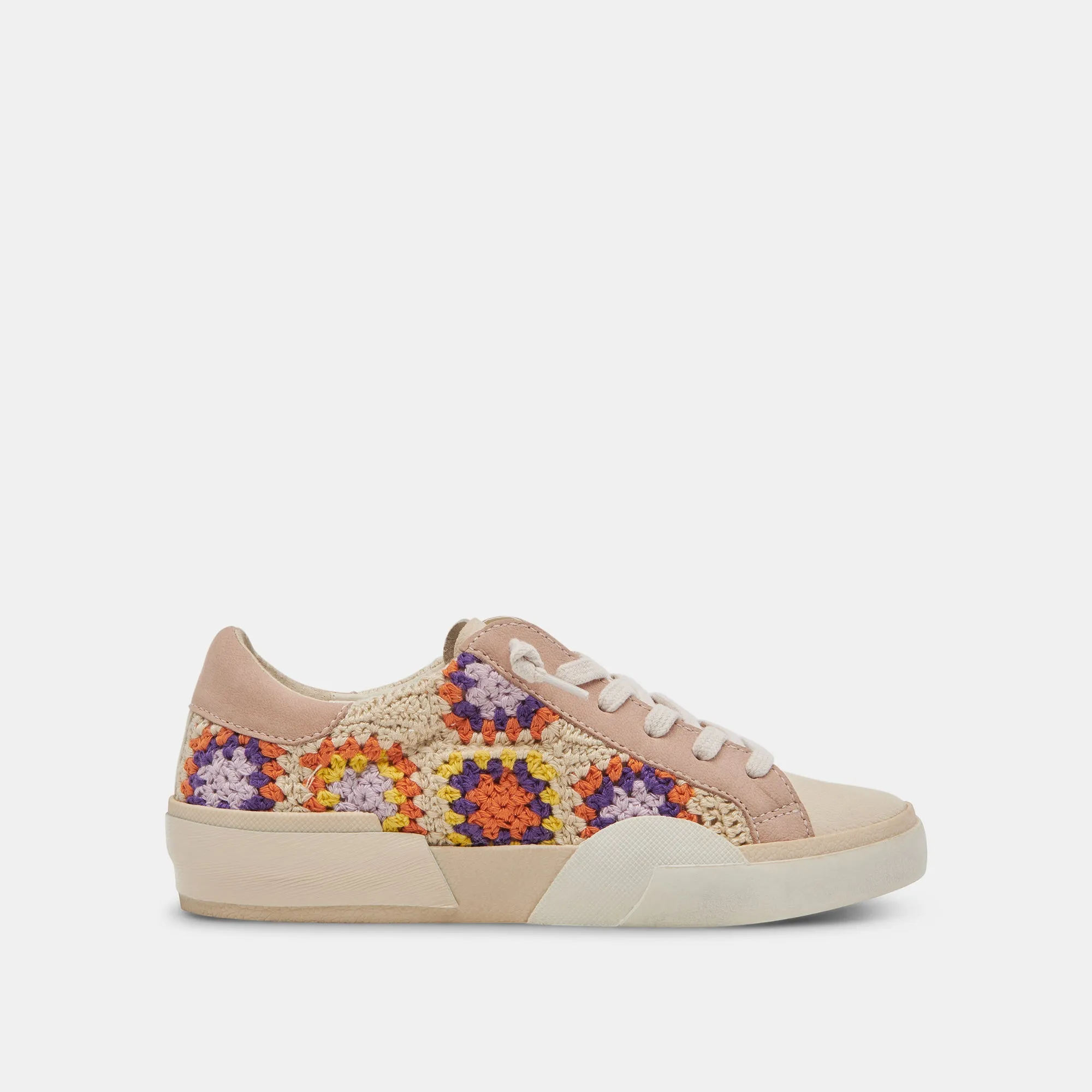 ZINA CROCHET SNEAKERS PURPLE FLORAL CROCHET