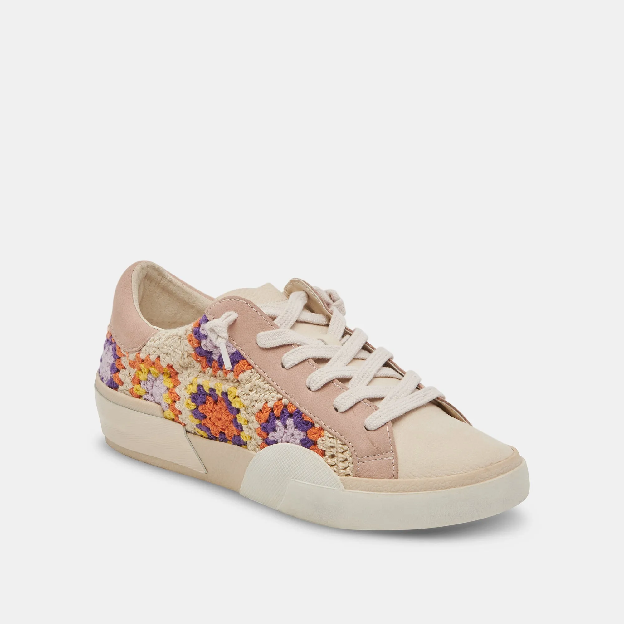 ZINA CROCHET SNEAKERS PURPLE FLORAL CROCHET